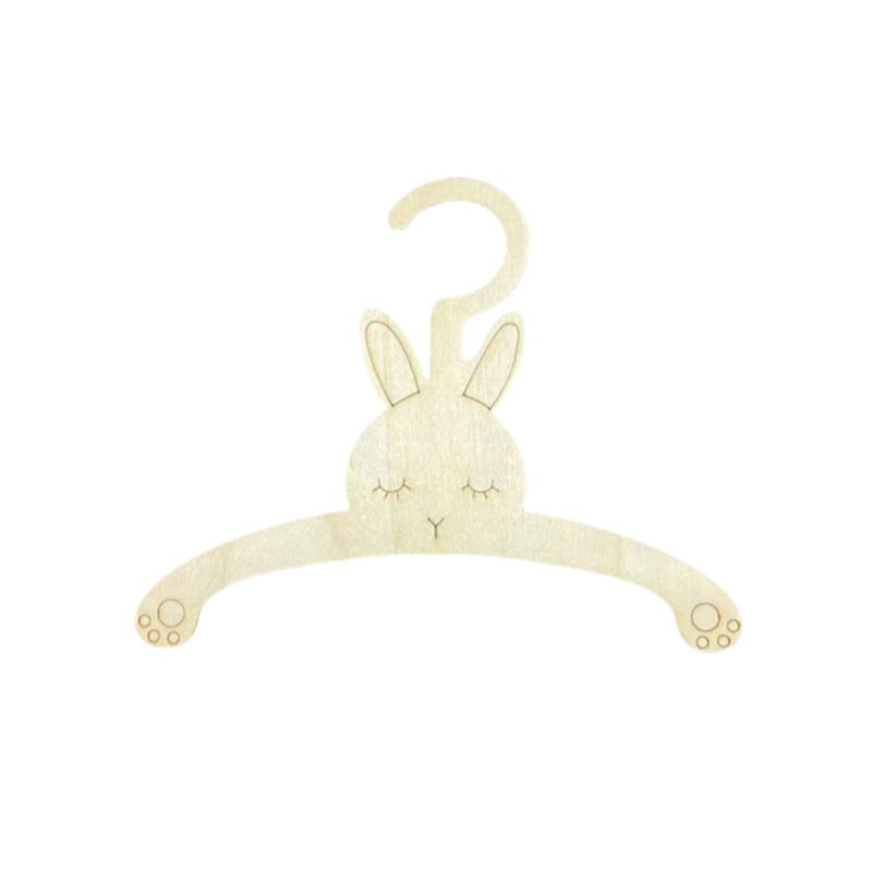 Baby Clothing Hanging Rack - 20 STKS Leuke Houten Kleerhanger Muurhangende