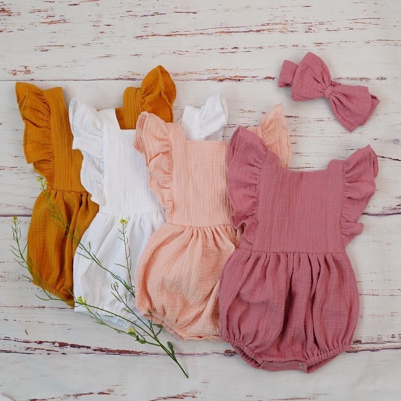 Baby Clothing Organic - Biologisch Katoenen Babymeisjeskleding Zomer Nieuw Dubbel
