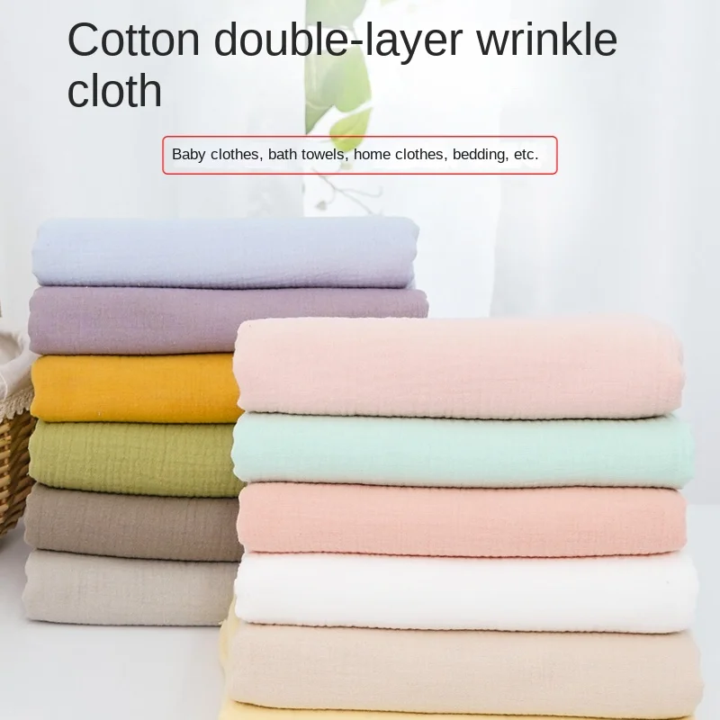 Baby Clothing Organic - 100% Katoen Dubbellaags Gerimpelde Stof Klasse