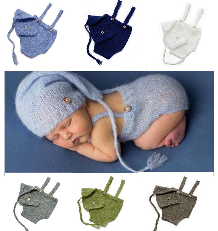 Baby Clothing Winter - 2 Stks/set Gehaakte Pasgeboren Outfit Pasgeboren