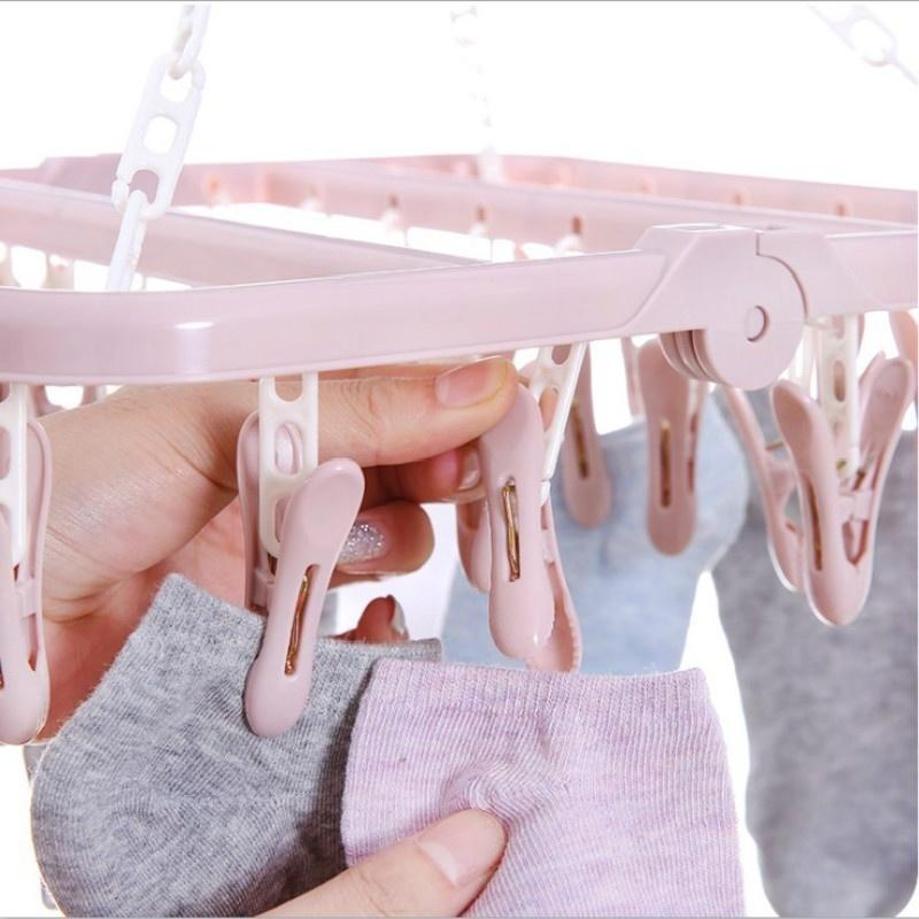 1 stuks 32 clips opvouwbare kl - Baby Clothing Hanging Rack recensie en prijs