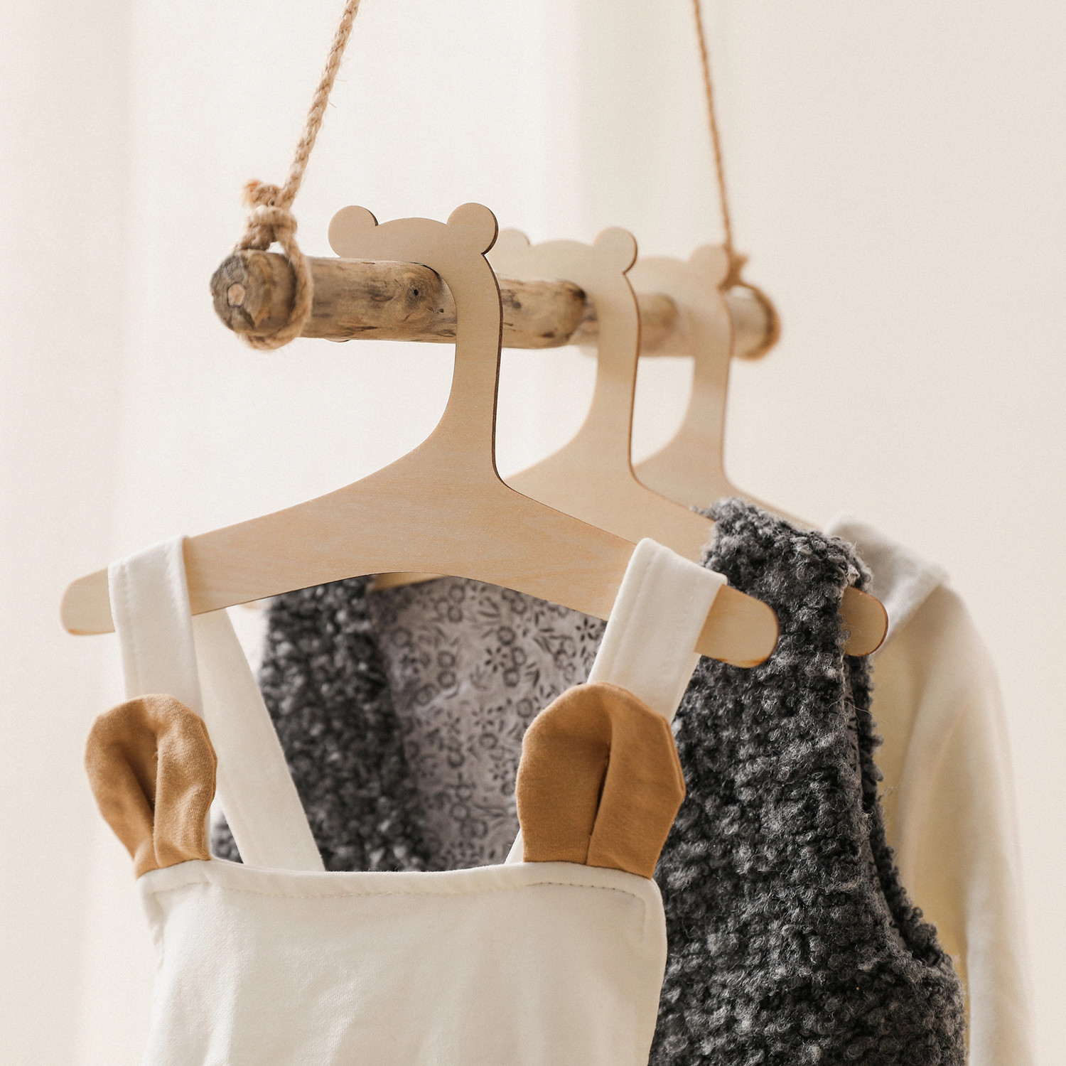 5/10 stuks houten babyhangers  - Baby Clothing Hanging Rack recensie en prijs